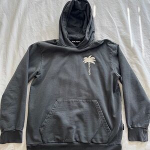 Palm Angels Graphic Dark Gray Hoodie Sweatshirt